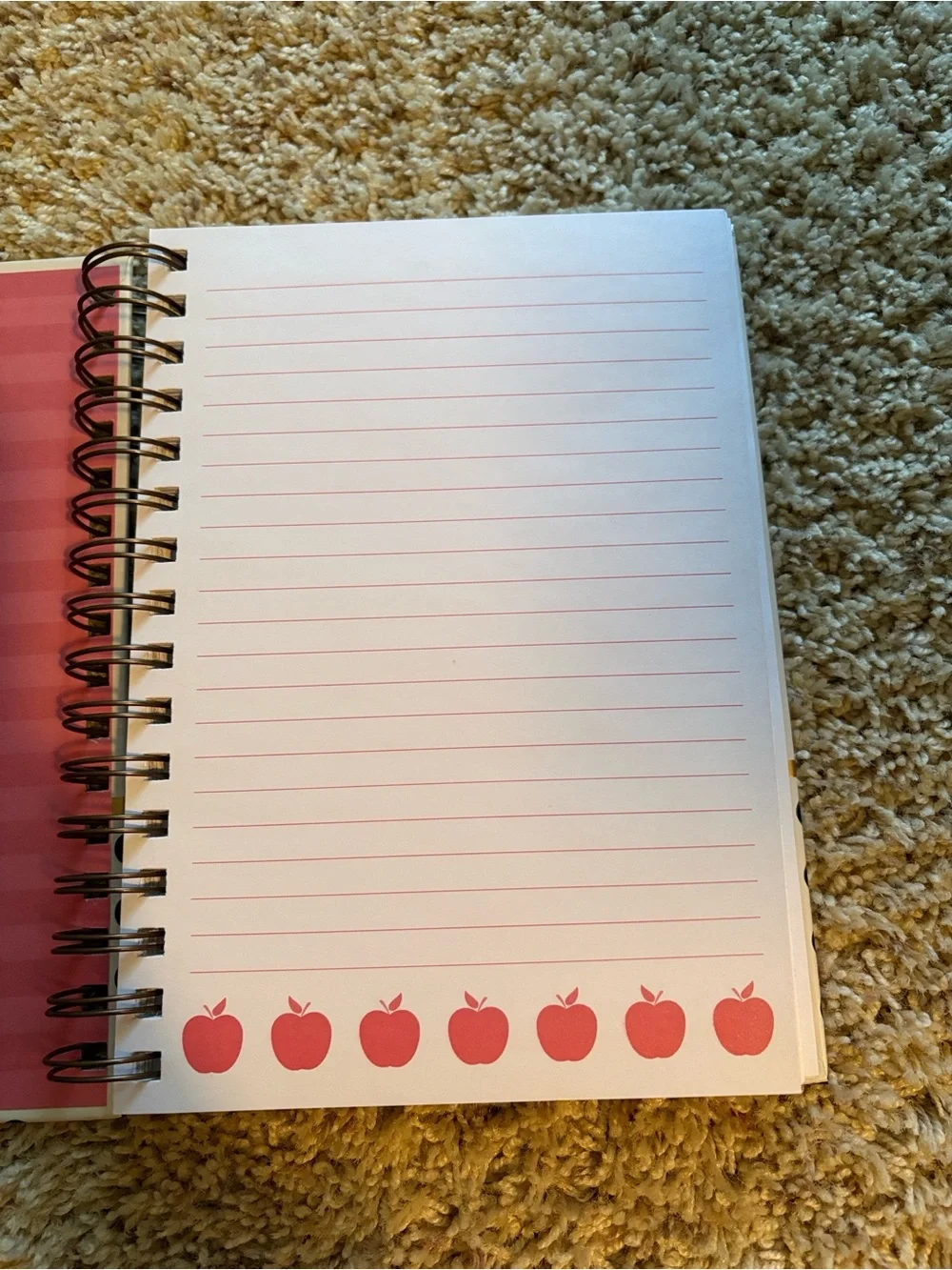 Teach • Love • Inspire Pink Apple Spiral Notebook